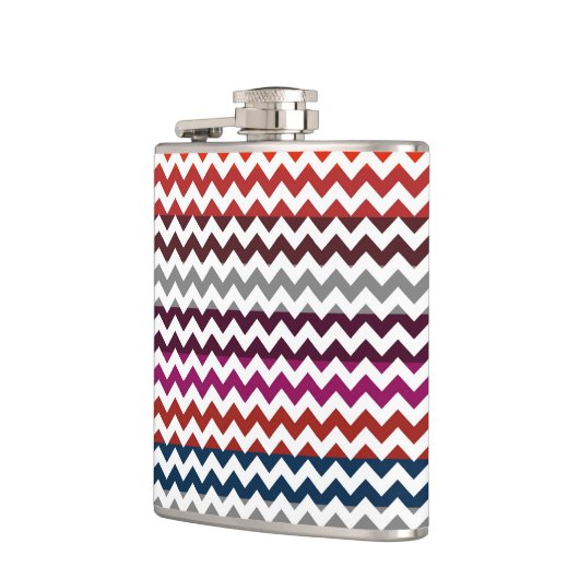 Trendy Chevron Zigzag Pattern Heupfles (Links)