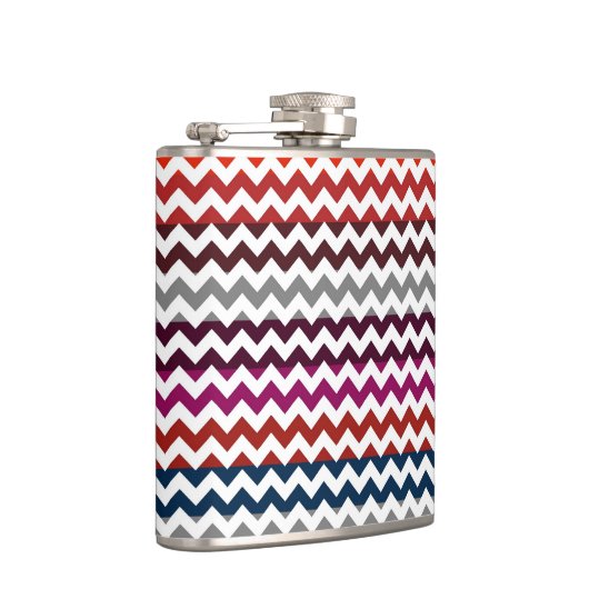 Trendy Chevron Zigzag Pattern Heupfles (Rechts)