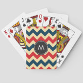 Trendy Chevron Zigzag Pattern Pokerkaarten (Achterkant)