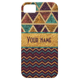 Trendy Chevrons Driehoeken Nep Goud Folie Glitters iPhone 11 Hoesje