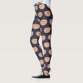 Trendy Chevrons pompoenen & marineblauw Leggings (Links)