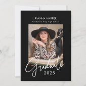 Trendy Chic 2 Foto's Afstuderen Open Huis Aankondiging (Voorkant)