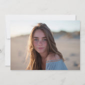Trendy Chic Afstudeerfeest Uitnodiging Foto Kaart (Achterkant)