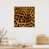 trendy chic animal patroon brown leopard print (Keuken)