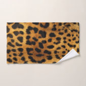 trendy chic animal patroon brown leopard print bad handdoek (Handdoek)