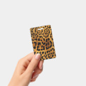 trendy chic animal patroon brown leopard print badge (Handheld)