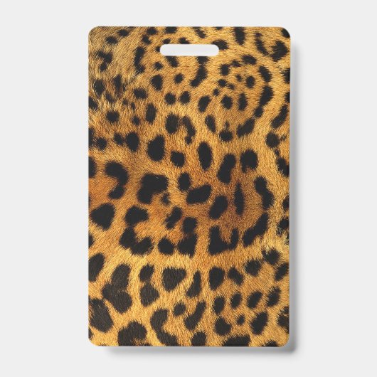 trendy chic animal patroon brown leopard print badge (Voorzijde)