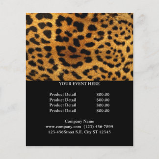 trendy chic animal patroon brown leopard print flyer