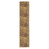 trendy chic animal patroon brown leopard print korte tafelloper (Voorkant)