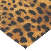 trendy chic animal patroon brown leopard print korte tafelloper (Hoek)