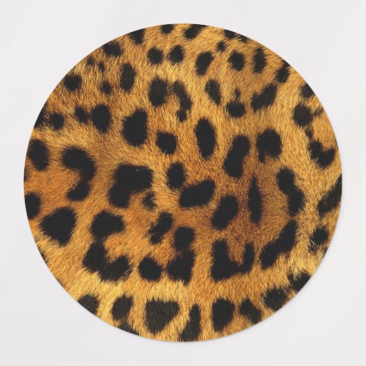 trendy chic animal patroon brown leopard print labels (Design 2)