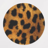 trendy chic animal patroon brown leopard print labels (Design 1)
