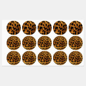 trendy chic animal patroon brown leopard print labels (Vel)