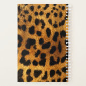 trendy chic animal patroon brown leopard print planner (Achterkant)