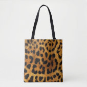 trendy chic animal patroon brown leopard print tote bag (Voorkant)