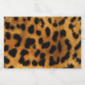 trendy chic animal patroon brown leopard print voedselcontainer etiket (Enkel label)