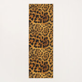 trendy chic animal patroon brown leopard print yogamat (Achterkant)