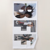 Trendy Chic BFF Fotocollage Beste Vrienden Voor Al Strandlaken (Voorkant)