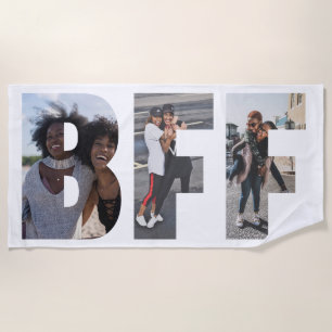 Trendy Chic BFF Photo Collage Best Friends Forever Strandlaken