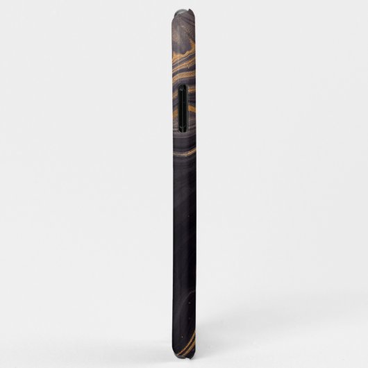 Trendy Chic Black Gold Agate Marble Case-Mate iPhone Case (Achterkant/rechts)
