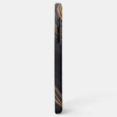 Trendy Chic Black Gold Agate Marble Case-Mate iPhone Case (Achterkant/links)