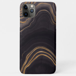 Trendy Chic Black Gold Agate Marble Case-Mate iPhone Case