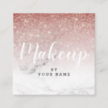 Trendy Chic Brown Marble Square Visitekaartje