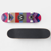 Trendy Chic Chevron Strepen Patroon #5 Skateboard (Horizontaal)
