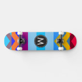 Trendy Chic Chevron Strepen Patroon #6 Skateboard (Horizontaal)