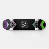 Trendy Chic Chevron Strepen Patroon #7 Skateboard (Horizontaal)