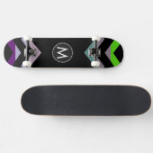 Trendy Chic Chevron Strepen Patroon #7 Skateboard (Horizontaal)