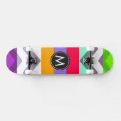 Trendy Chic Chevron Strepen Patroon #8 Skateboard (Horizontaal)