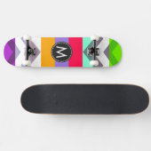Trendy Chic Chevron Strepen Patroon #8 Skateboard (Horizontaal)