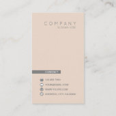 Trendy Chic Contemmodern - verticaal Visitekaartje (Achterkant)