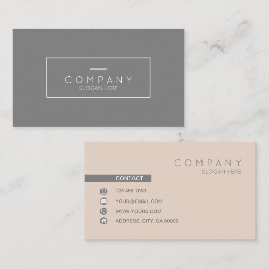 Trendy Chic Contemmodern Visitekaartje (Voorkant / Achterkant)
