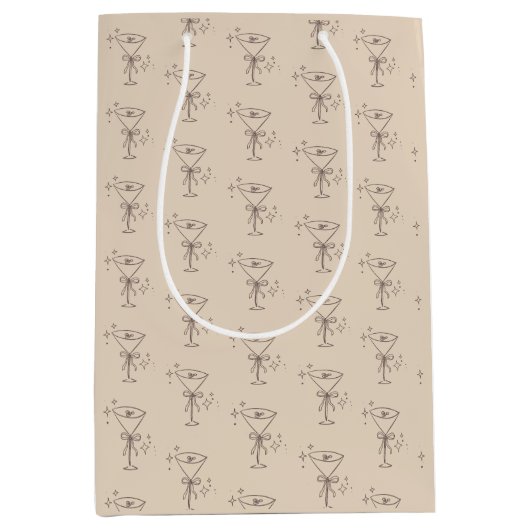 Trendy Chic Espresso Martini Neutraal Bruin Beige Medium Cadeauzakje (Voorkant)