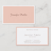 Trendy Chic Freehand Script Elegant Modern Plain Visitekaartje (Voorkant / Achterkant)