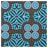 Trendy Chic Geometric Black en Turquoise Pattern Stof (Swatch)