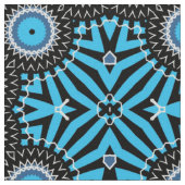 Trendy Chic Geometric Black en Turquoise Pattern Stof (Close Up)