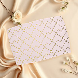 Trendy Chic Geometric Golden Blush Tegels Patroon Kussensloop