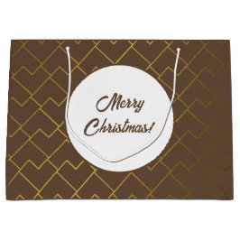 Trendy Chic Geometric Golden Brown Groot Cadeauzakje