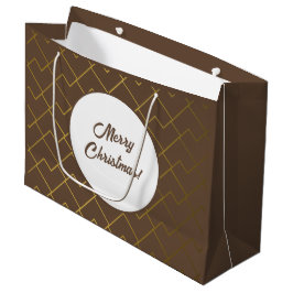 Trendy Chic Geometric Golden Brown Groot Cadeauzakje