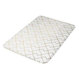 Trendy Chic Geometric Golden Tegels Pattern Bath M Badmat