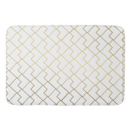 Trendy Chic Geometric Golden Tegels Pattern Bath M Badmat