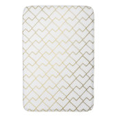 Trendy Chic Geometric Golden Tegels Pattern Bath M Badmat (Voorkant Verticaal)