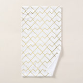 Trendy Chic Geometric Golden Tiles Pattern Bad Handdoek (Handdoek)