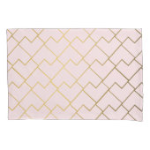 Trendy Chic Geometrisch Gouden Blush Tegels Patroo Kussensloop (Voorkant)