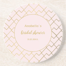 Trendy Chic Geometrisch Gouden Blush Tegels Patroo