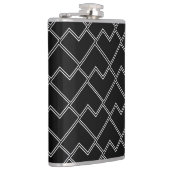 Trendy Chic Geometrisch Zwart en Wit Heupfles (Rechts)