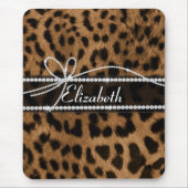 Trendy chic girly bruine leopard muismat (Voorkant)